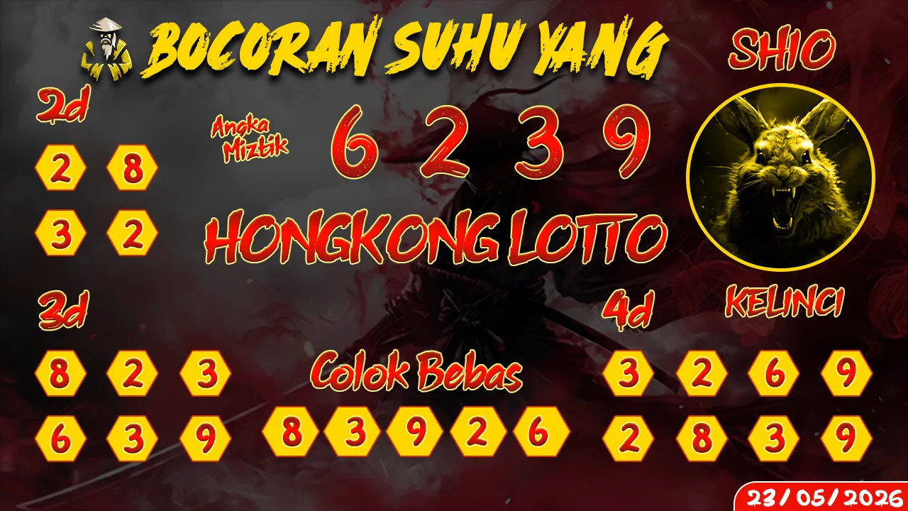 syair Bocoran Suhu Yang Hongkong Lotto 23 05 2026