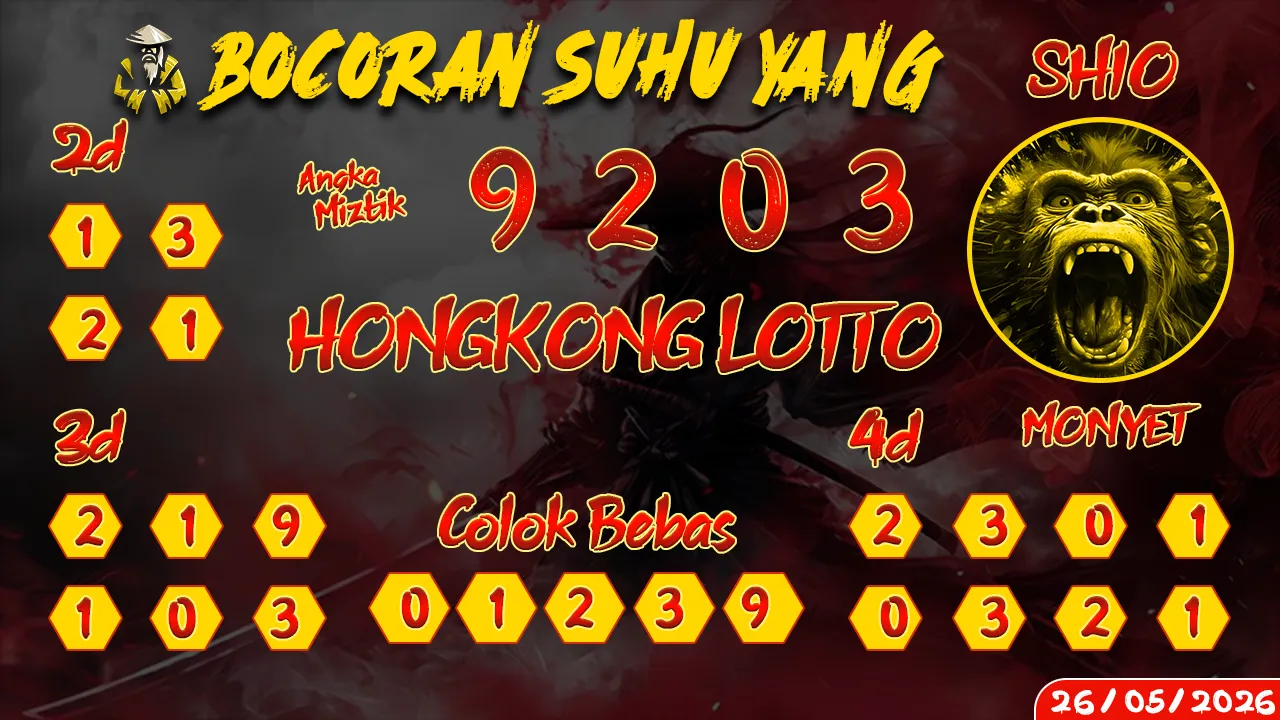 syair Bocoran Suhu Yang Hongkong Lotto 26 05 2026