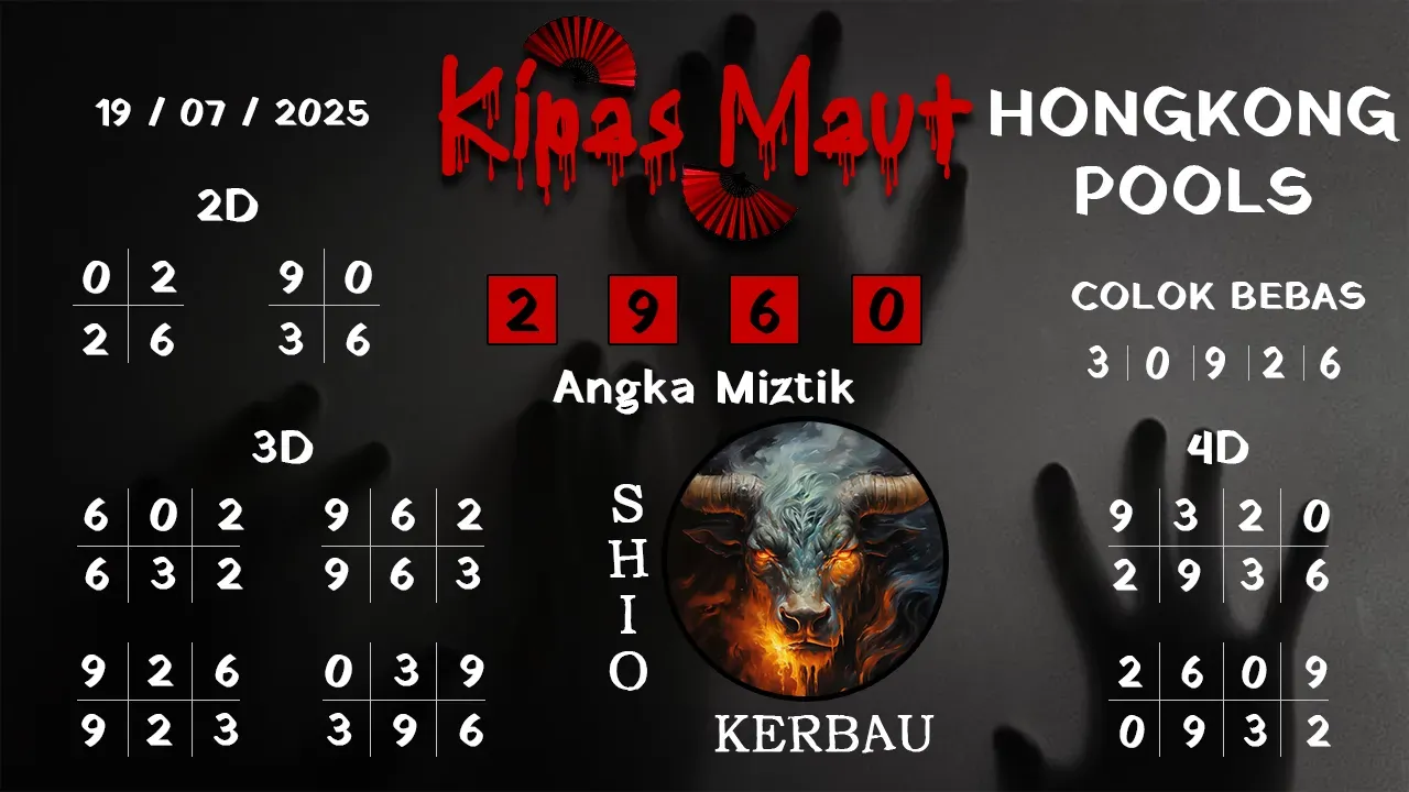 syair Kipas Maut Hongkong Pools 19 07 2025