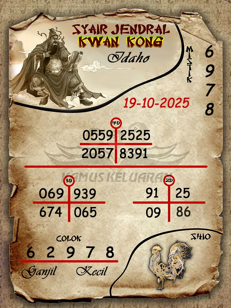 Syair Jendral Kwan Kong Idaho 19 10 2025