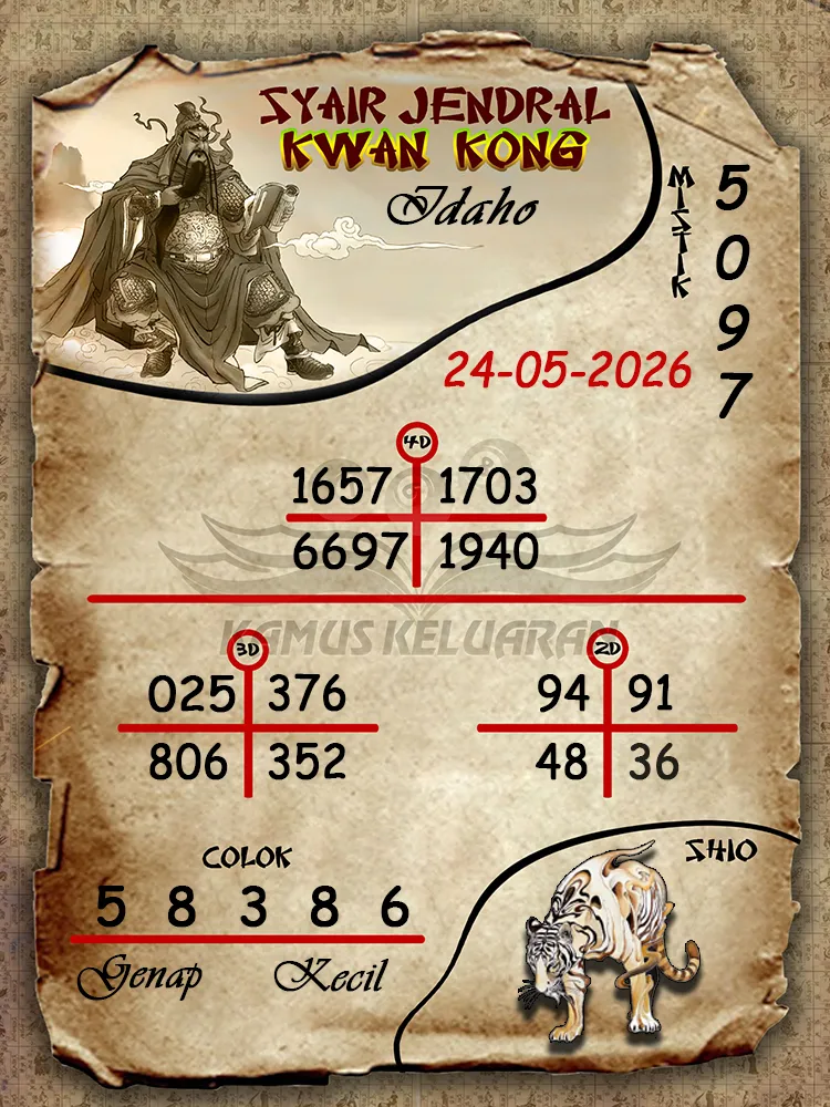 Syair Jendral Kwan Kong Idaho 24 05 2026
