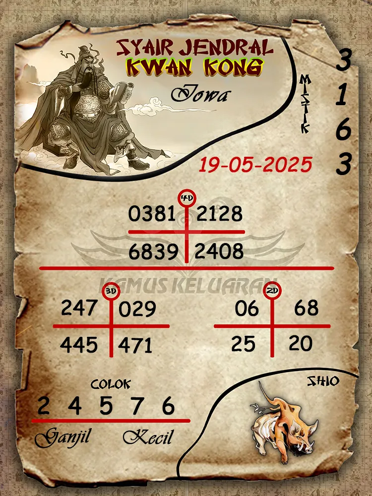 syair jendral kwan kong iowa 19 05 2025