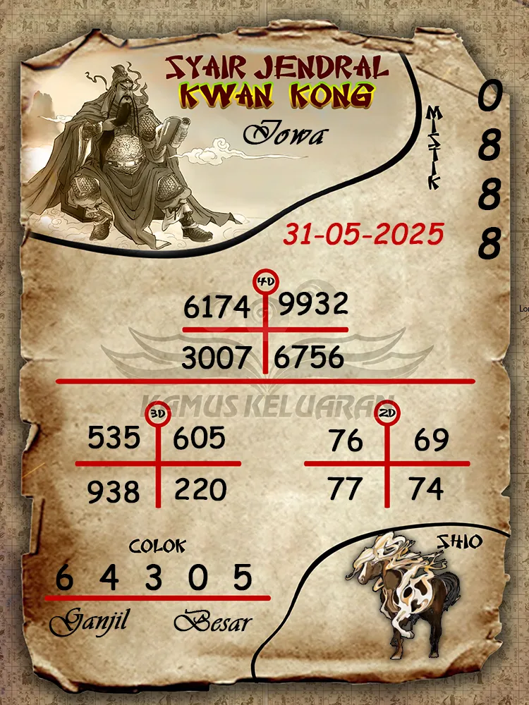 syair jendral kwan kong iowa 31 05 2025