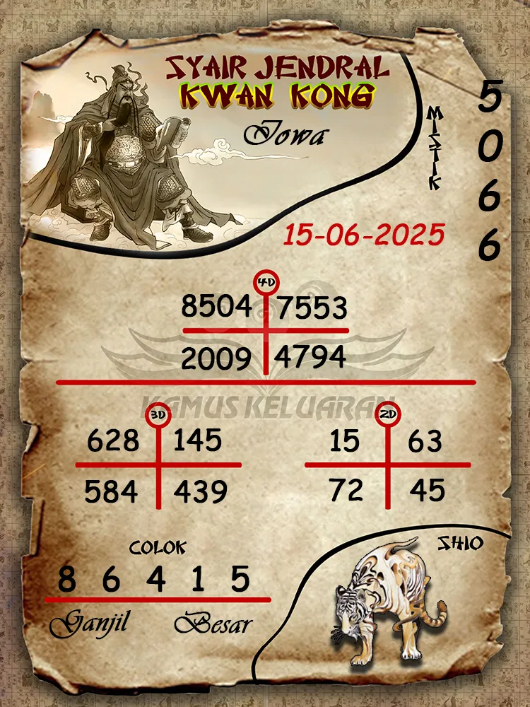 syair jendral kwan kong iowa 15 06 2025