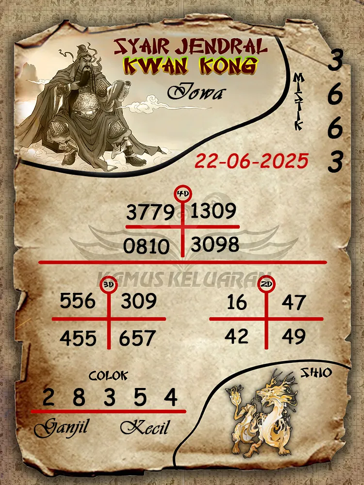 syair jendral kwan kong iowa 22 06 2025