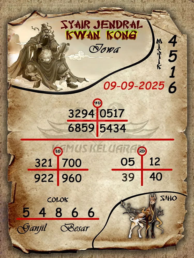 syair jendral kwan kong Iowa 09 09 2025