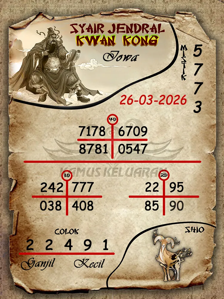 Syair Jendral Kwan Kong Iowa 26 03 2026