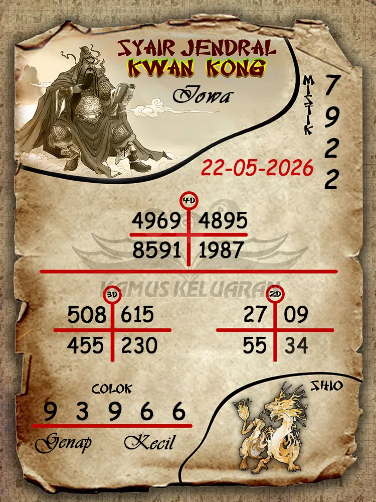 Syair Jendral Kwan Kong Iowa 22 05 2026