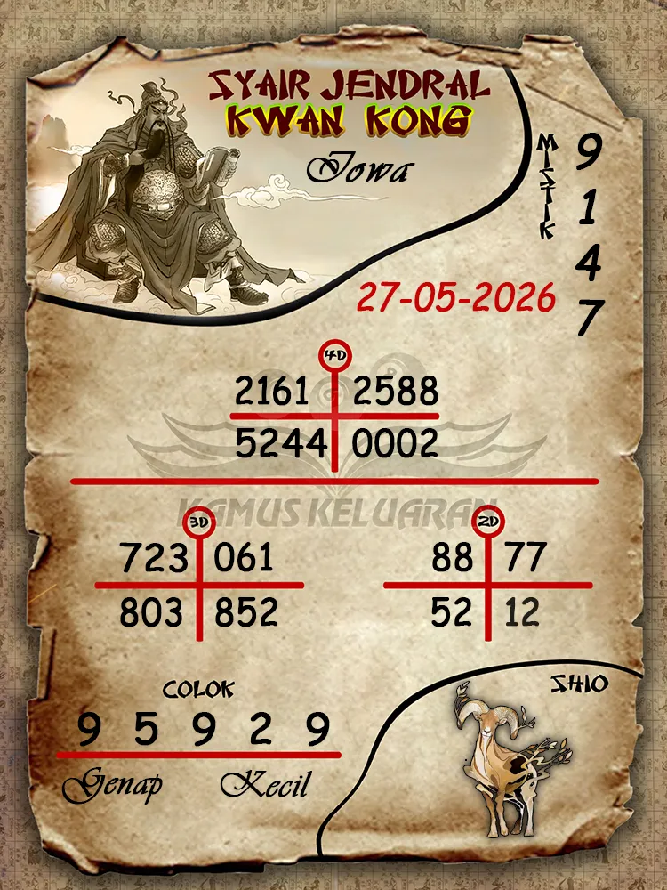 Syair Jendral Kwan Kong Iowa 27 05 2026