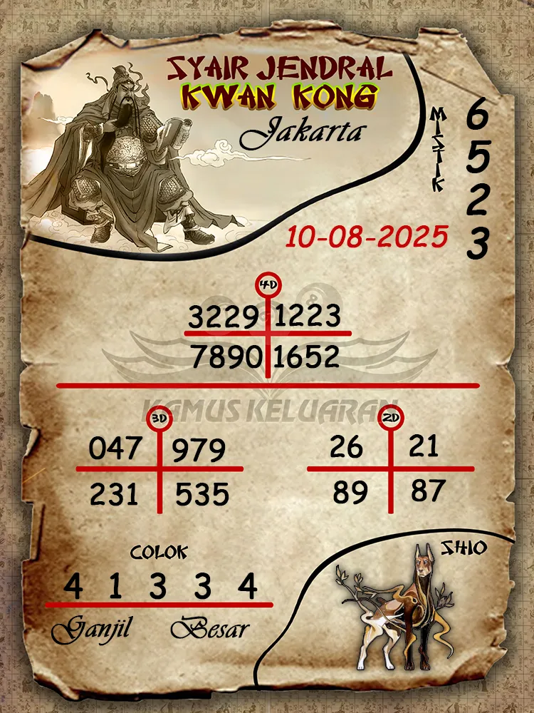 syair jendral kwan kong Jakarta 10 08 2025