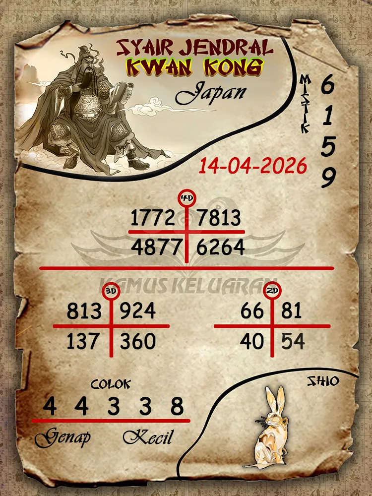 Syair Jendral Kwan Kong Japan 14 04 2026