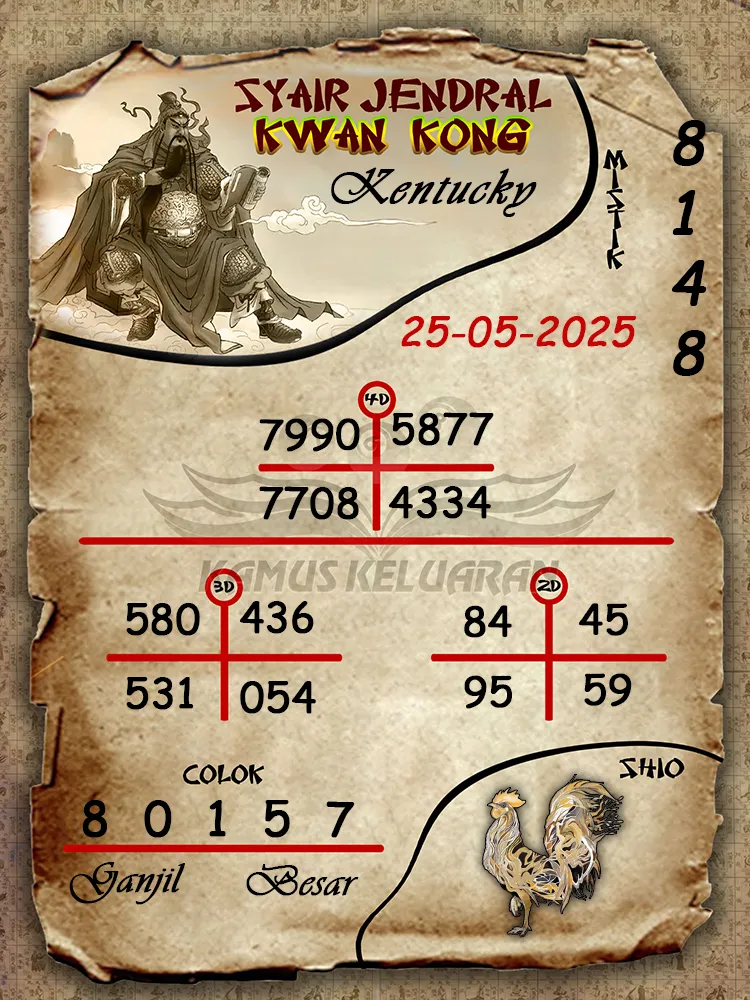 syair jendral kwan kong kentucky 25 05 2025