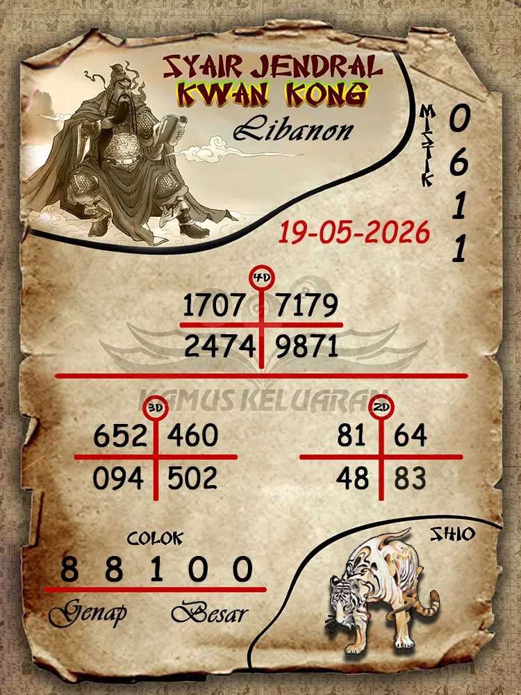 Syair Jendral Kwan Kong Libanon 19 05 2026