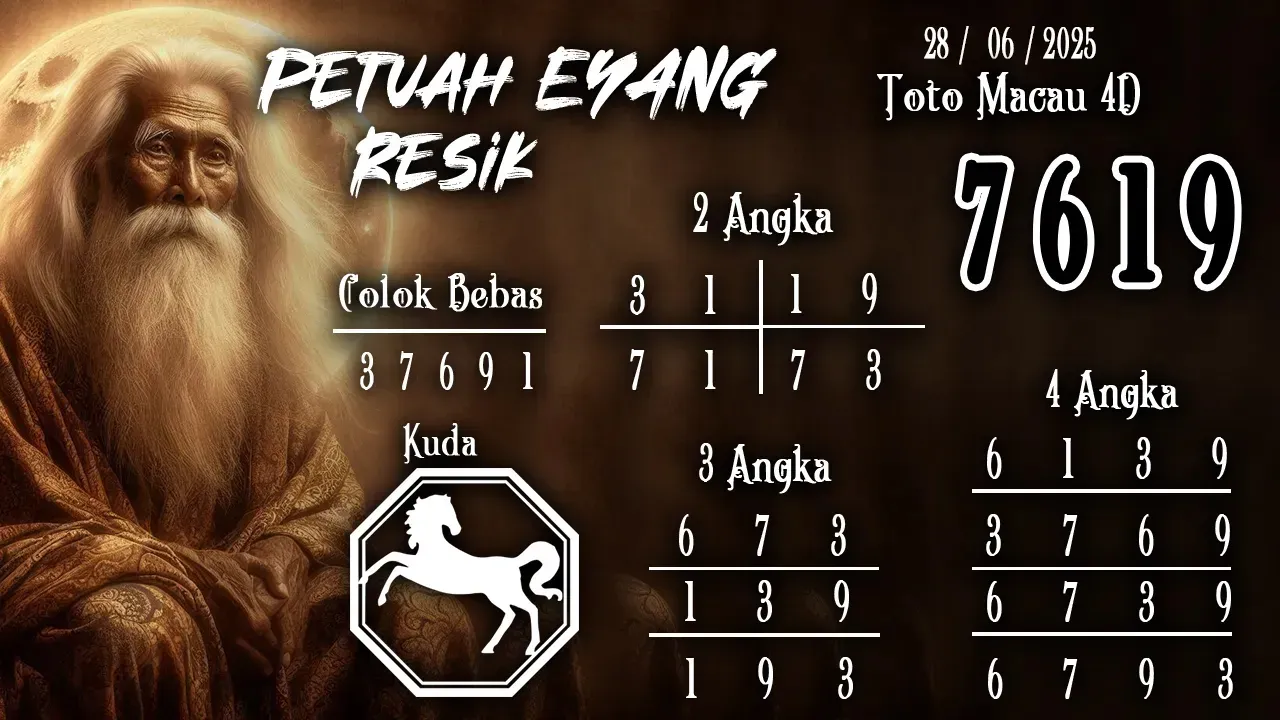 syair Prediksi Eyang Toto Macau 4D 28 06 2025
