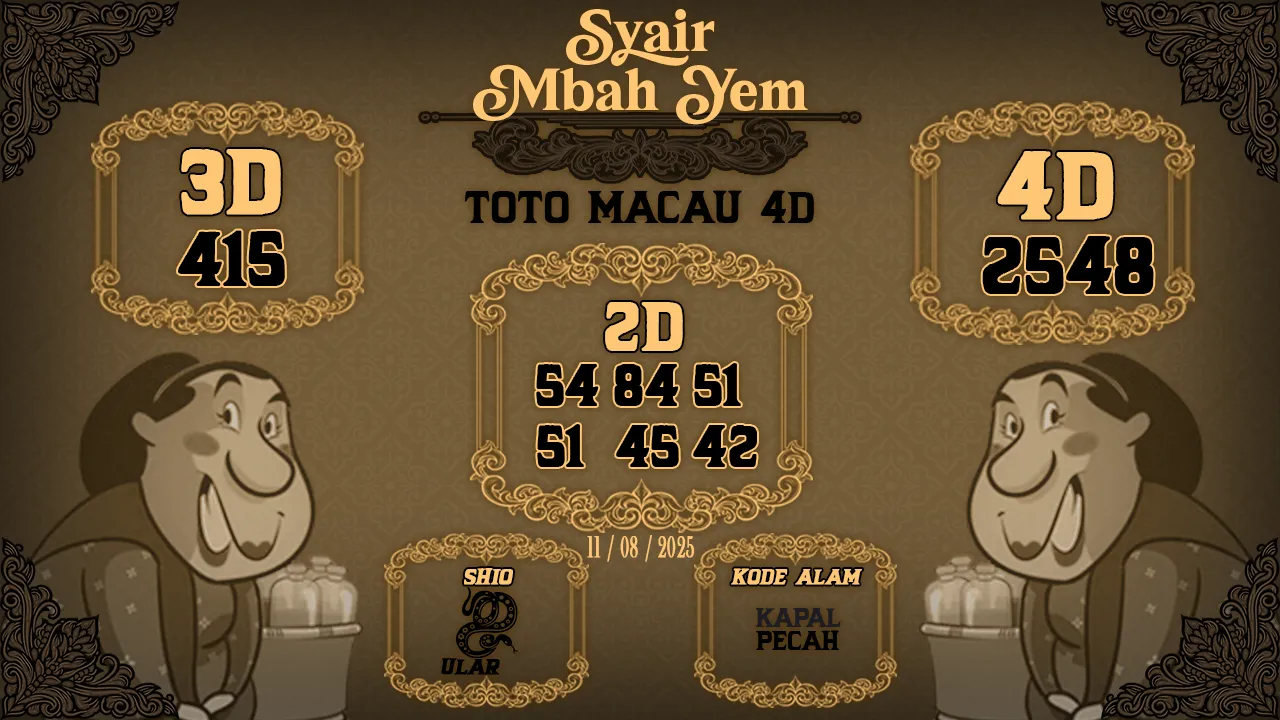 syair Mbah Yem Toto Macau 4D 11 08 2025