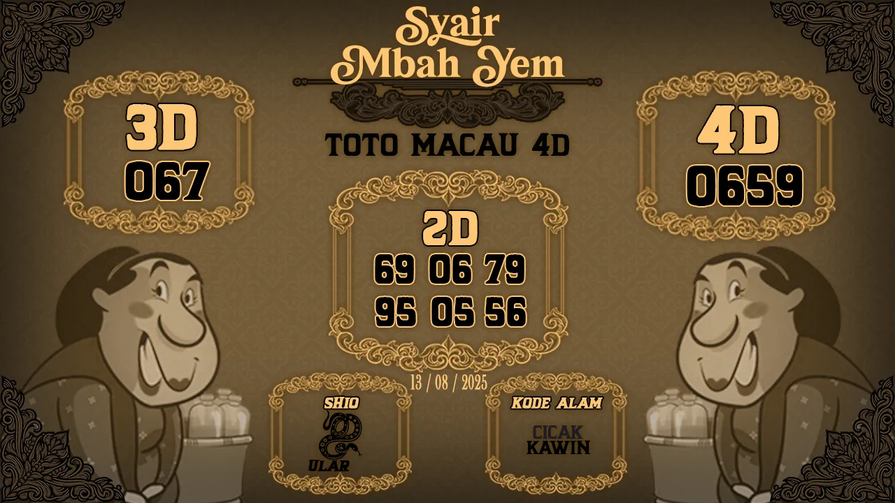 syair Mbah Yem Toto Macau 4D 13 08 2025