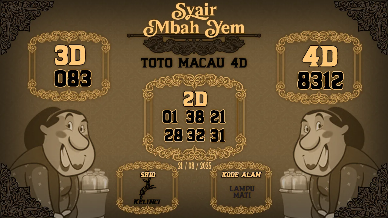 syair Mbah Yem Toto Macau 4D 21 08 2025