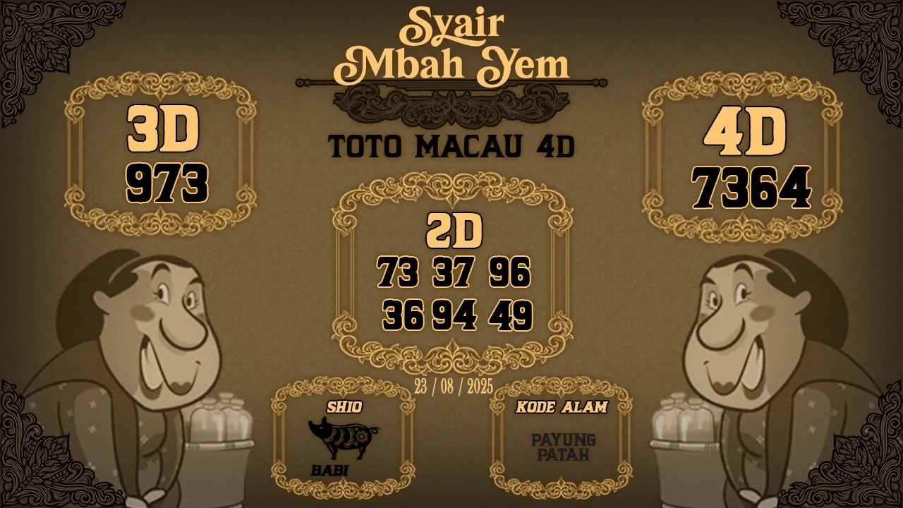 syair Mbah Yem Toto Macau 4D 23 08 2025