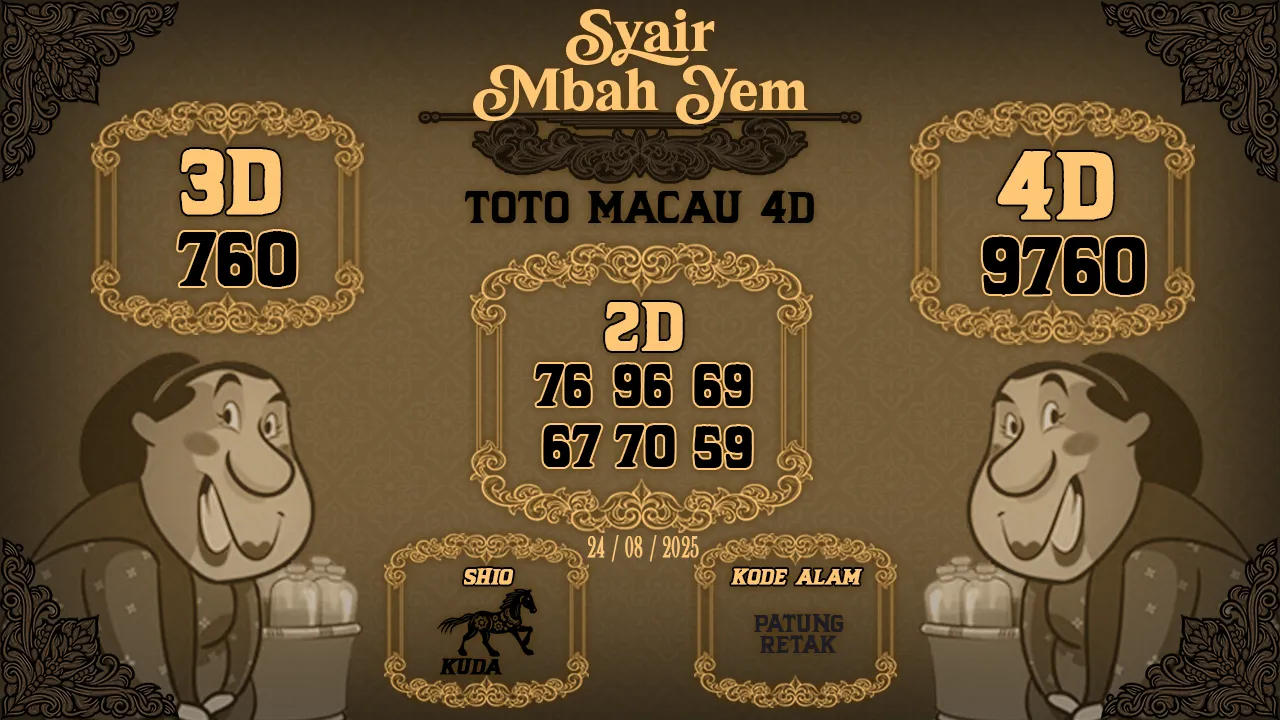 syair Mbah Yem Toto Macau 4D 24 08 2025