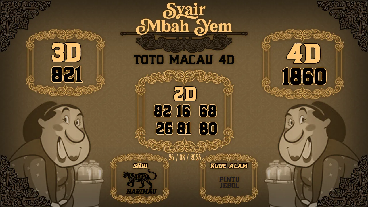 syair Mbah Yem Toto Macau 4D 26 08 2025