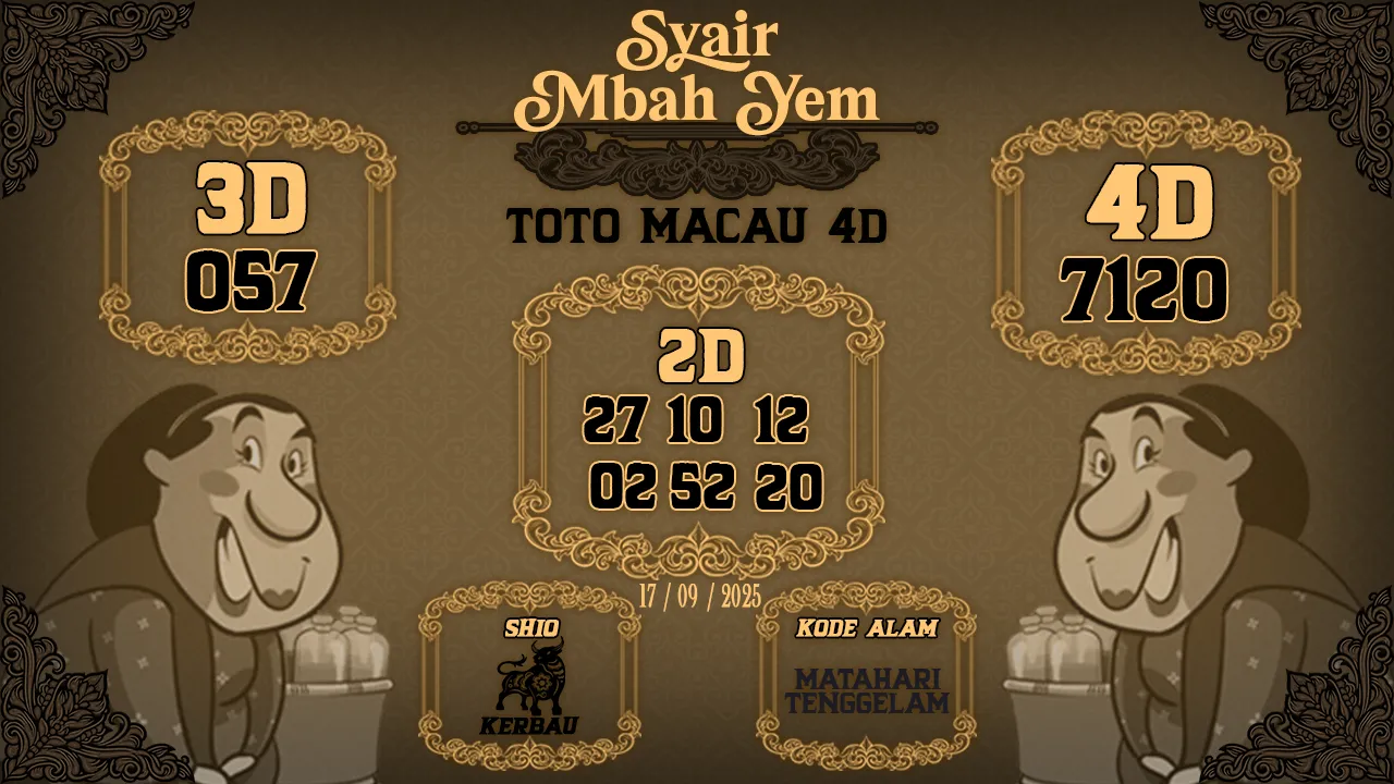 syair Mbah Yem Toto Macau 4D 17 09 2025