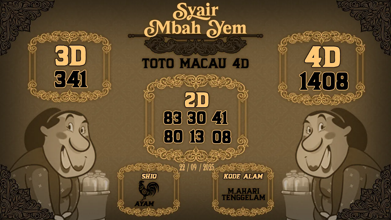 syair Mbah Yem Toto Macau 4D 22 09 2025
