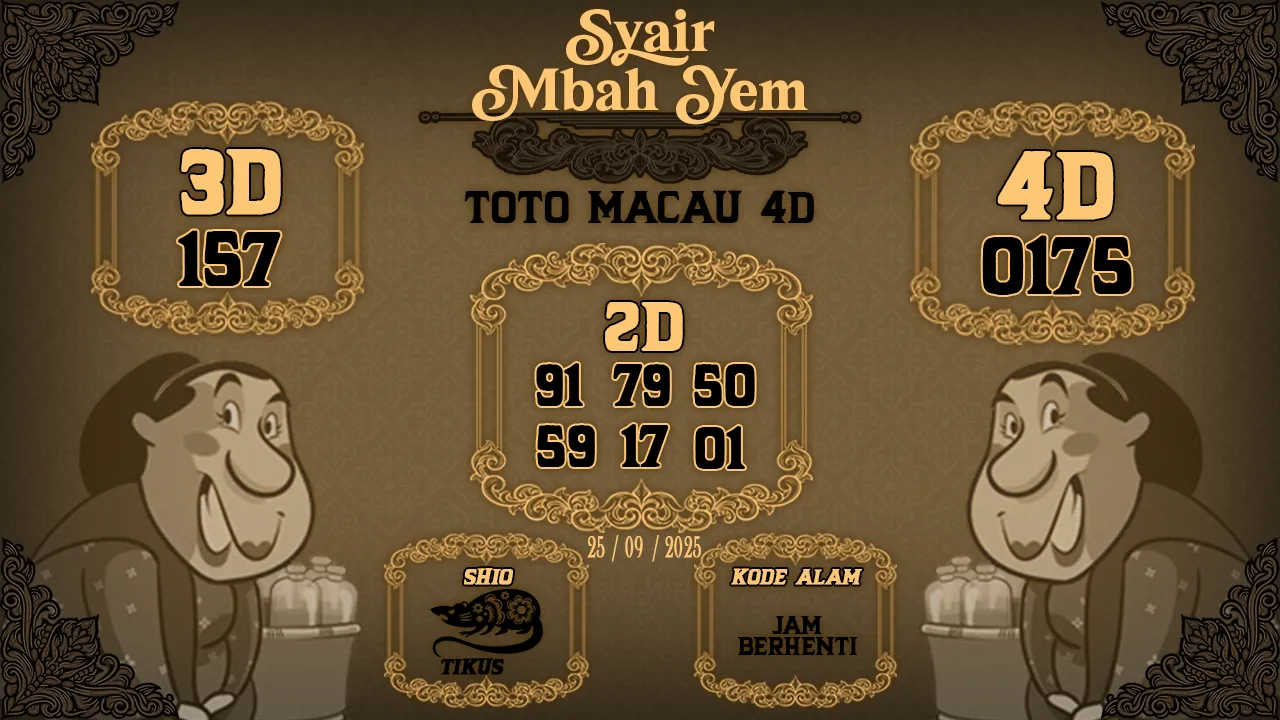 syair Mbah Yem Toto Macau 4D 25 09 2025