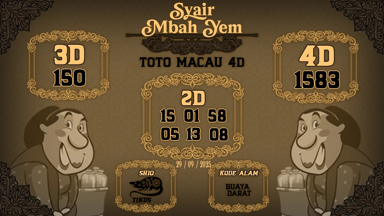 syair Mbah Yem Toto Macau 4D 29 09 2025