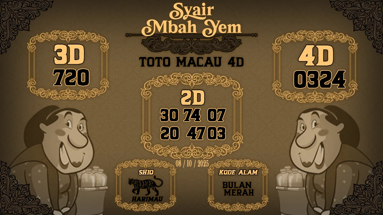syair Mbah Yem Toto Macau 4D 08 10 2025