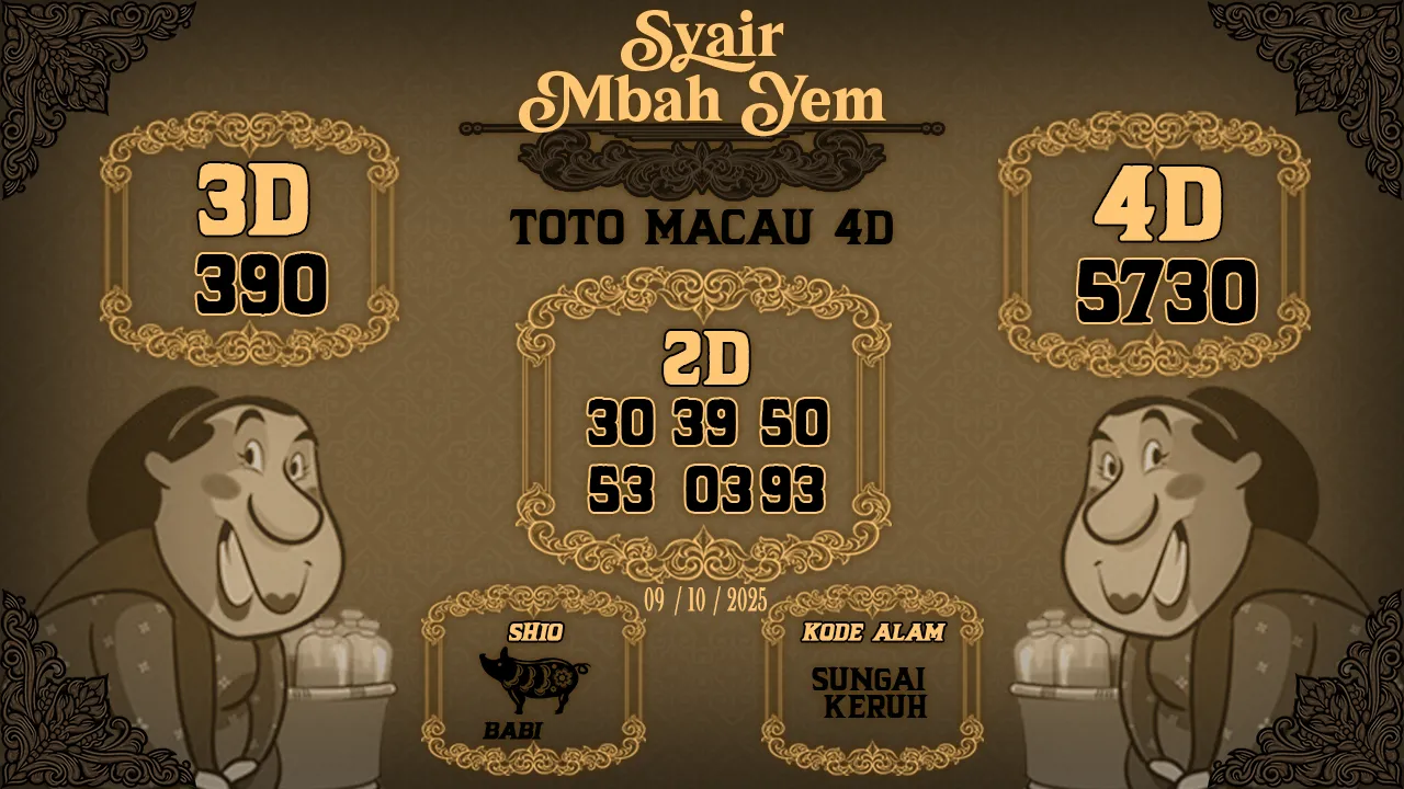syair Mbah Yem Toto Macau 4D 09 10 2025