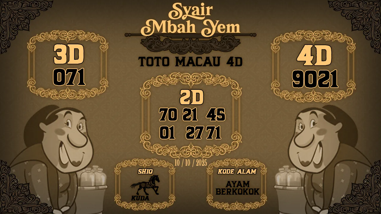 Syair mbah yem Macau4d 10 10 2025