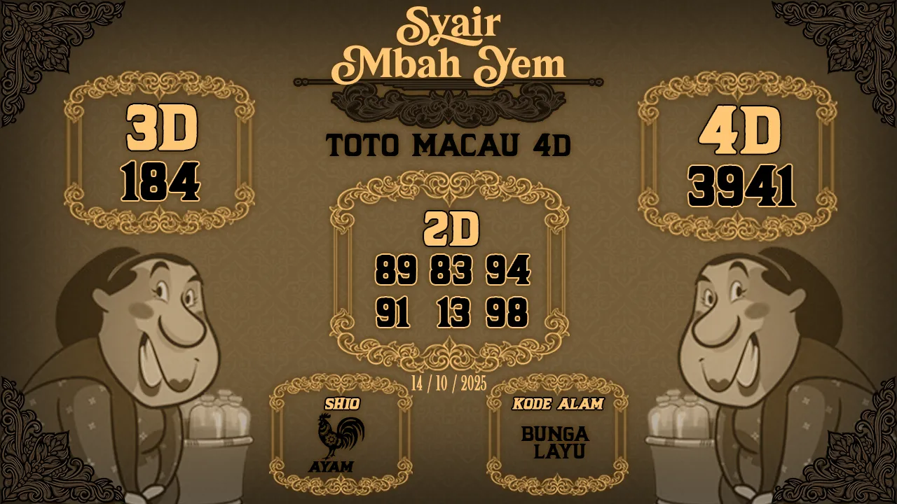 syair Mbah Yem Toto Macau 4D 14 10 2025