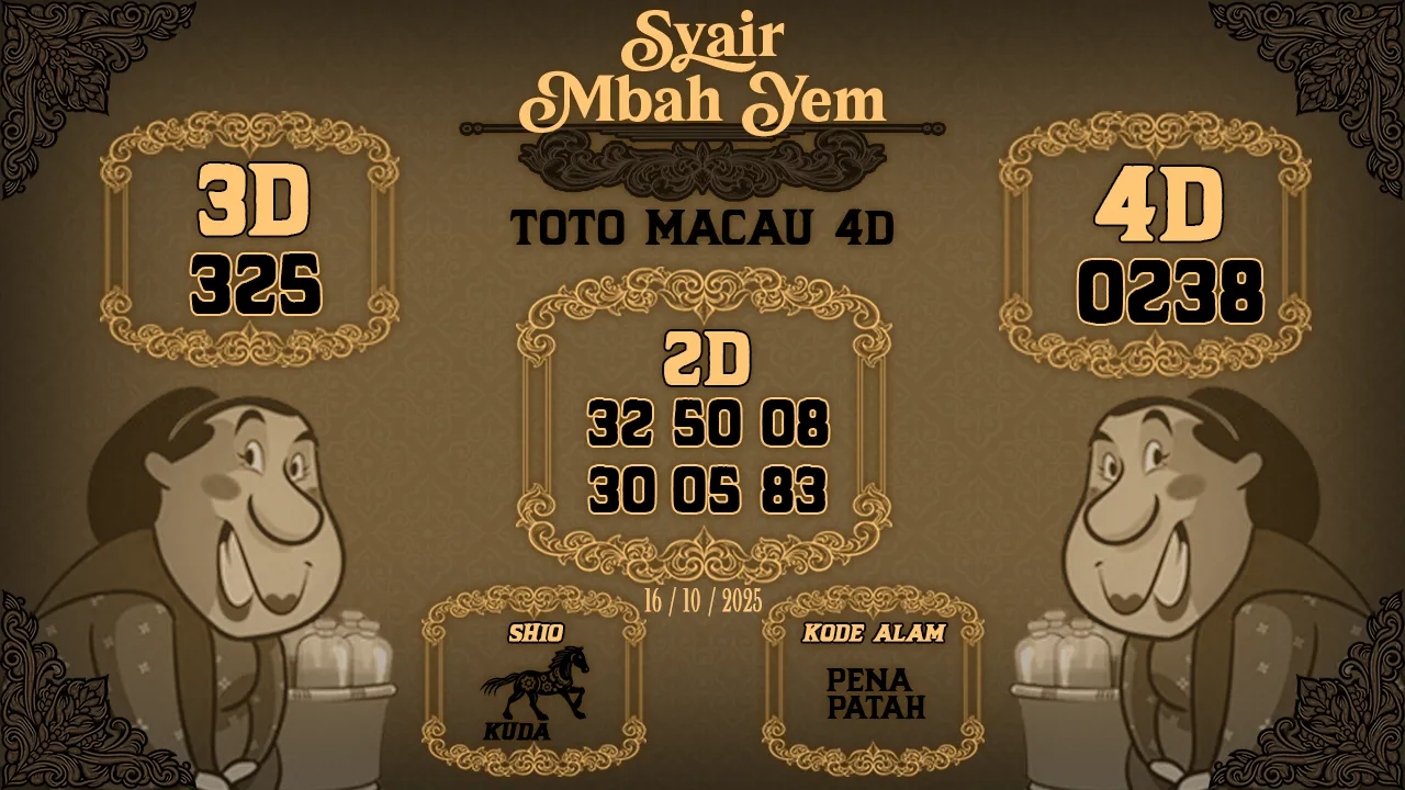 Syair Macau 4D Mbah Yem 16 10 2025