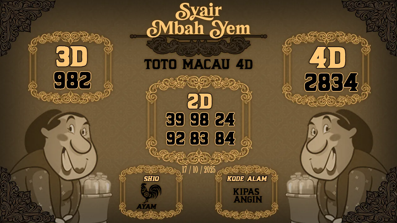 Syair Macau 4D Mbah Yem 17 10 2025