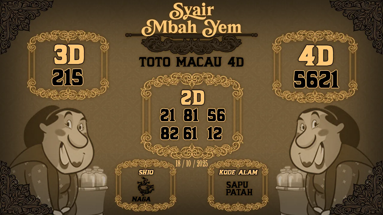 Syair Macau 4D Mbah Yem 18 10 2025