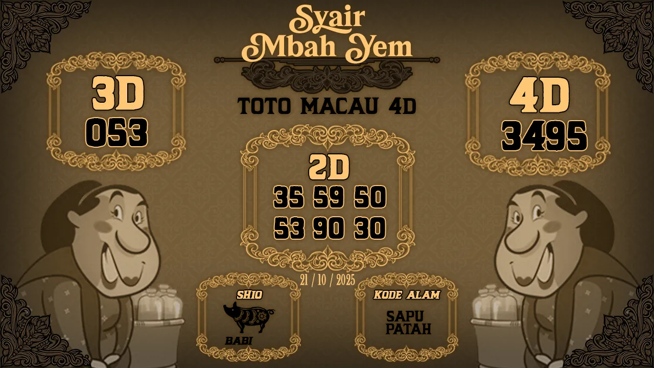 Syair Macau 4D Mbah Yem 21 10 2025