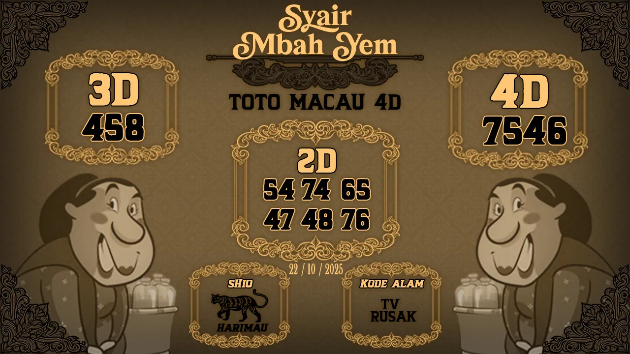 Syair Macau 4D Mbah Yem 22 10 2025