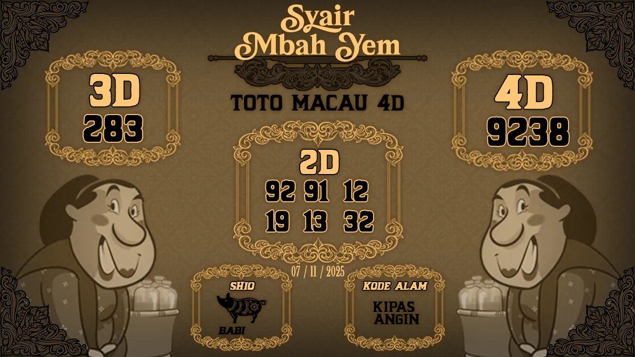 Syair Macau 4D Mbah Yem 07 11 2025