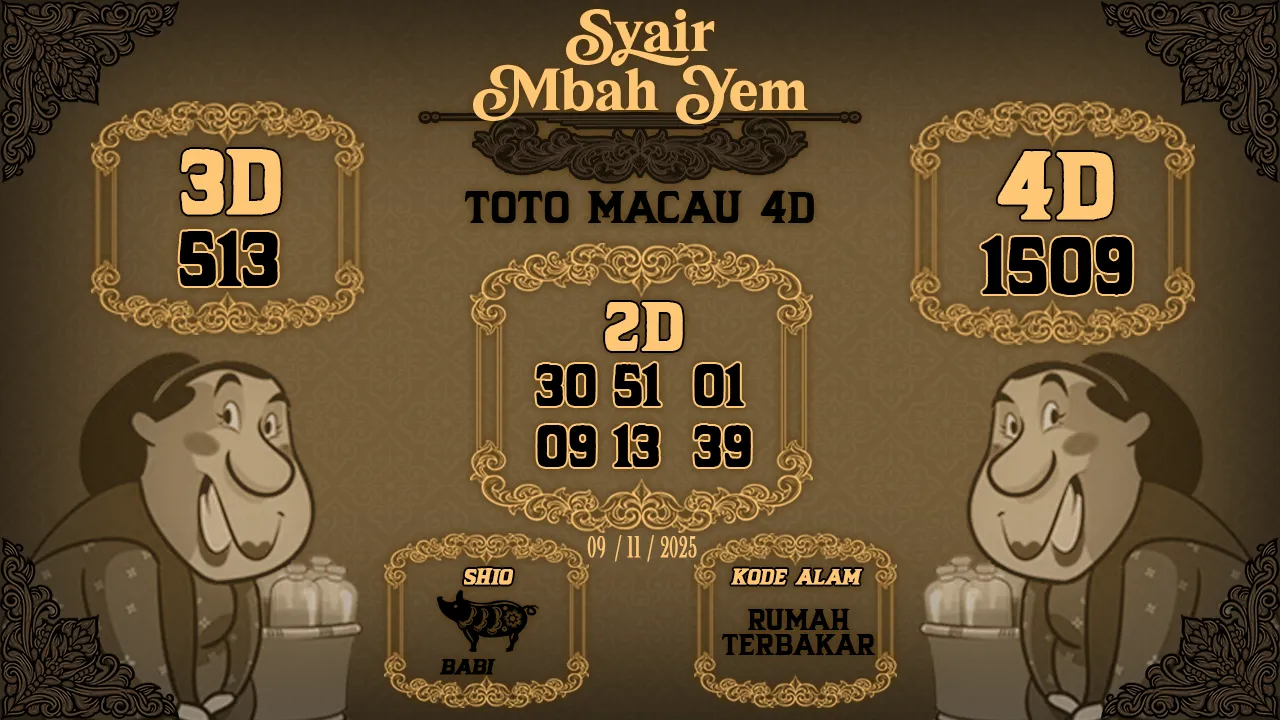 Syair Macau 4D Mbah Yem 09 11 2025