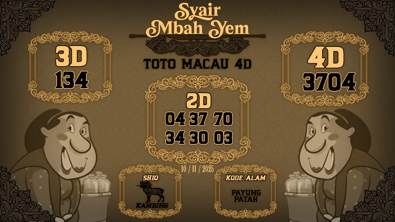 Syair Macau 4D Mbah Yem 10 11 2025