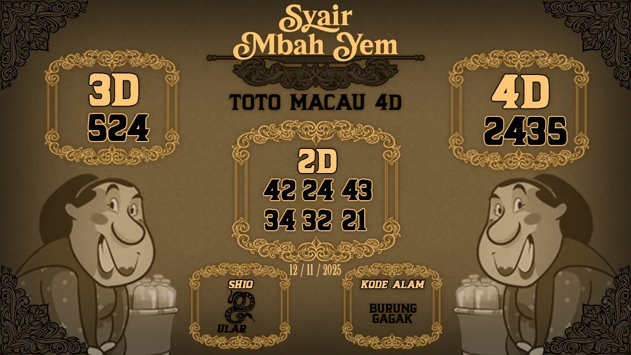Syair Macau 4D Mbah Yem 12 11 2025