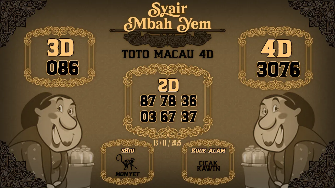 Syair Macau 4D Mbah Yem 13 11 2025