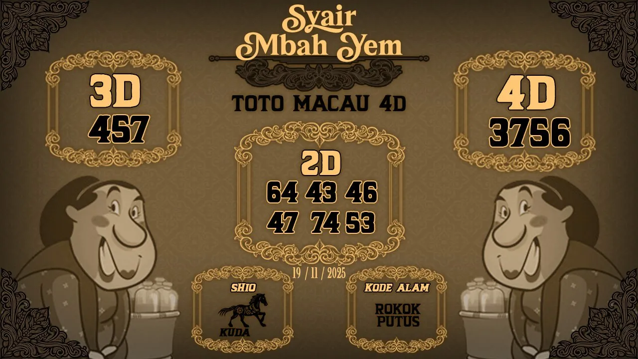 Syair Macau 4D Mbah Yem 19 11 2025