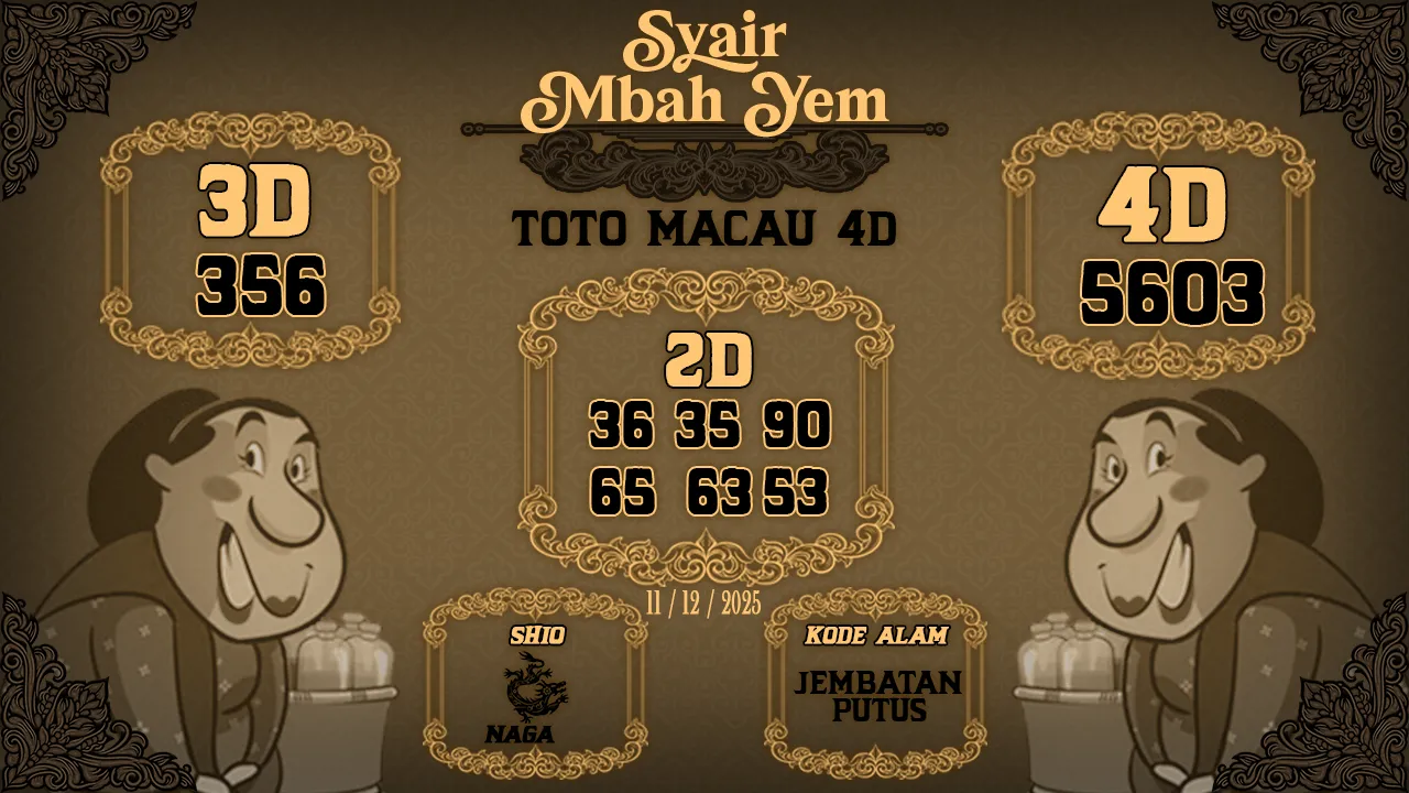 Syair Macau 4D Mbah Yem 11 12 2025