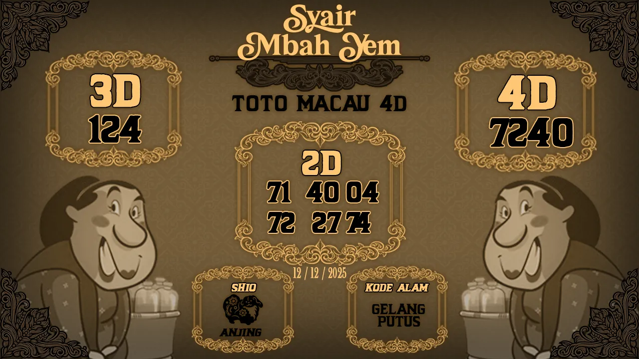 Syair Macau 4D Mbah Yem 12 12 2025
