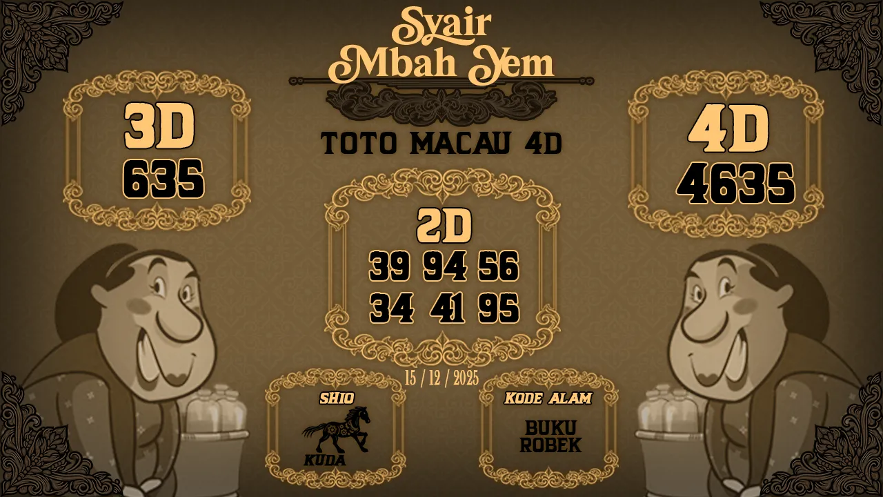 Syair Macau 4D Mbah Yem 15 12 2025