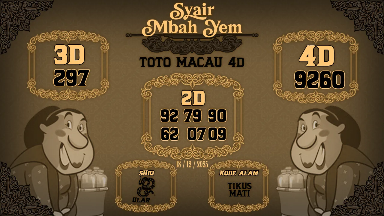 Syair Macau 4D Mbah Yem 18 12 2025