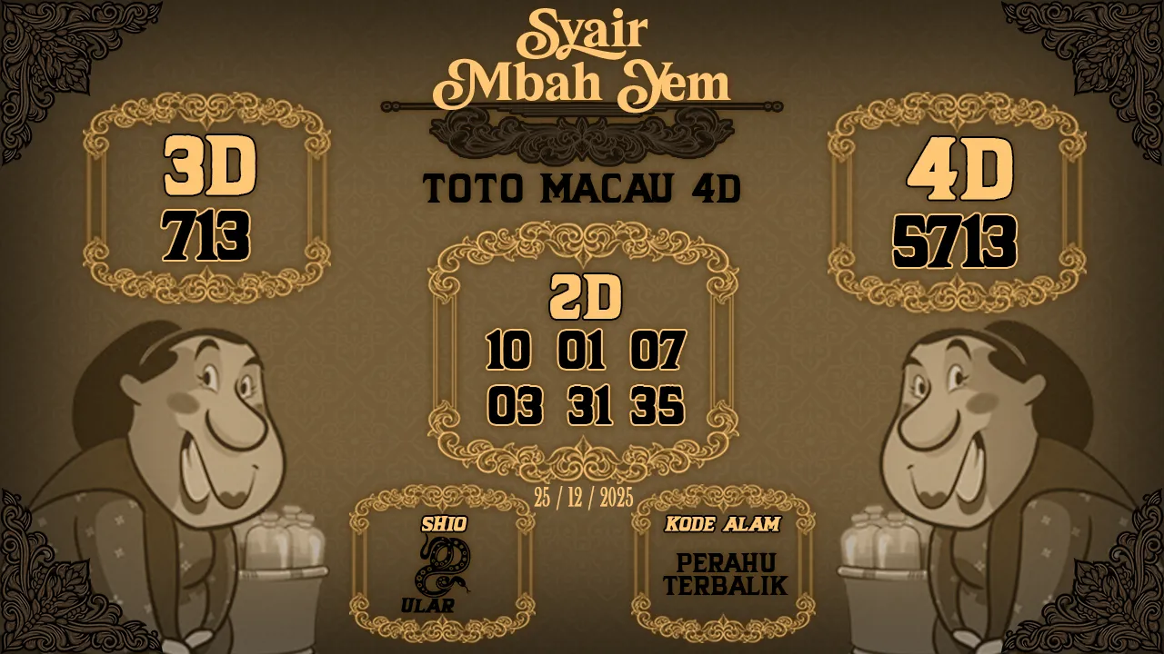 Syair Macau 4D Mbah Yem 25 12 2025
