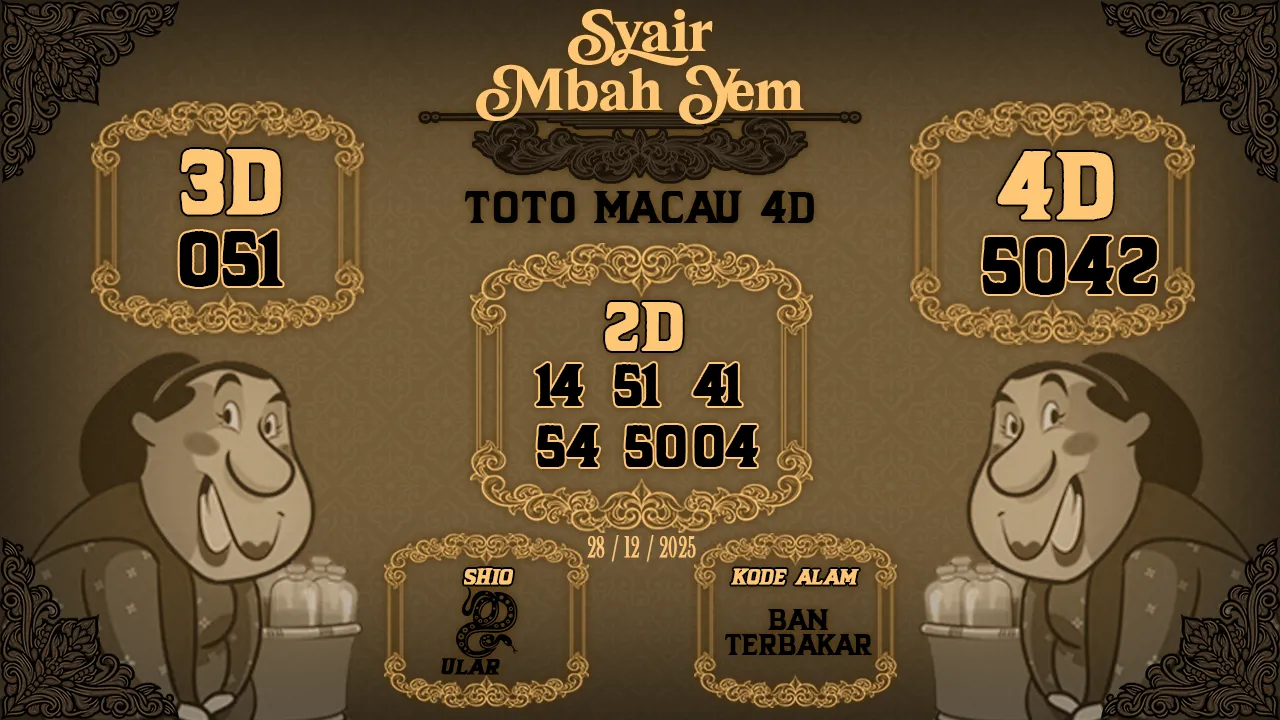 Syair Macau 4D Mbah Yem 28 12 2025