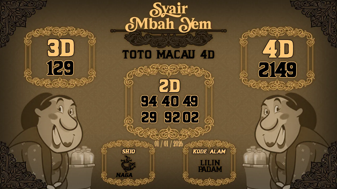 Syair Macau 4D Mbah Yem 01 01 2026
